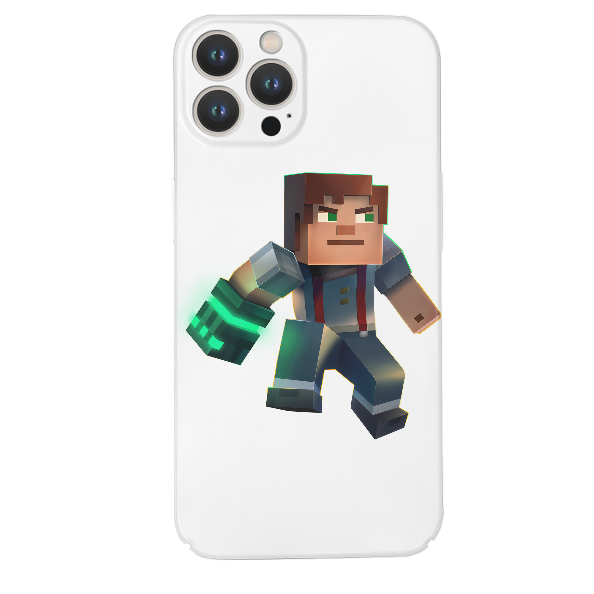 （画像用） マインクラフト ブロックの世界 Minecraft MC Block world 【iPhone 14シリーズ対応】ハードケース